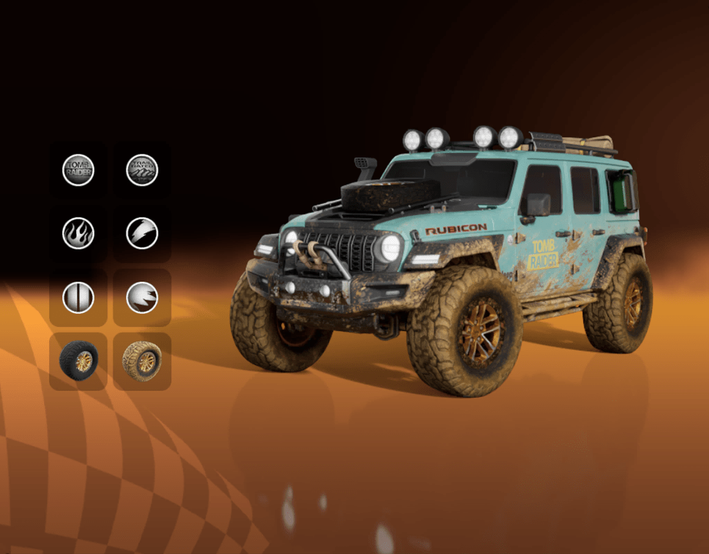 Fortnite Item Shop Jeep Wrangler Rubicon + Tomb Raider Bundle