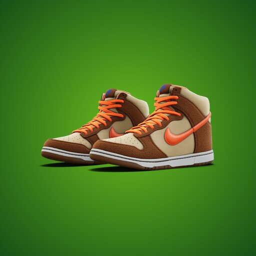 Nike Dunk High 'Beechtree/Orange Blaze' - Fortnite Kicks