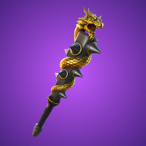The Goldenbane Mace Fortnite Pickaxe Fortnite.GG